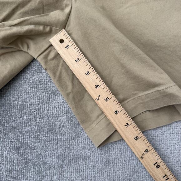 Lands' End Shorts Womens 10 Khaki Mid Rise Stretch Casual Chino Flat Front - Picture 6 of 7